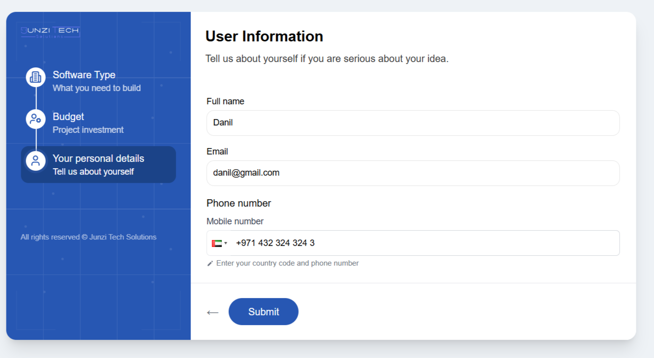 Шаг 3 — Детали проекта